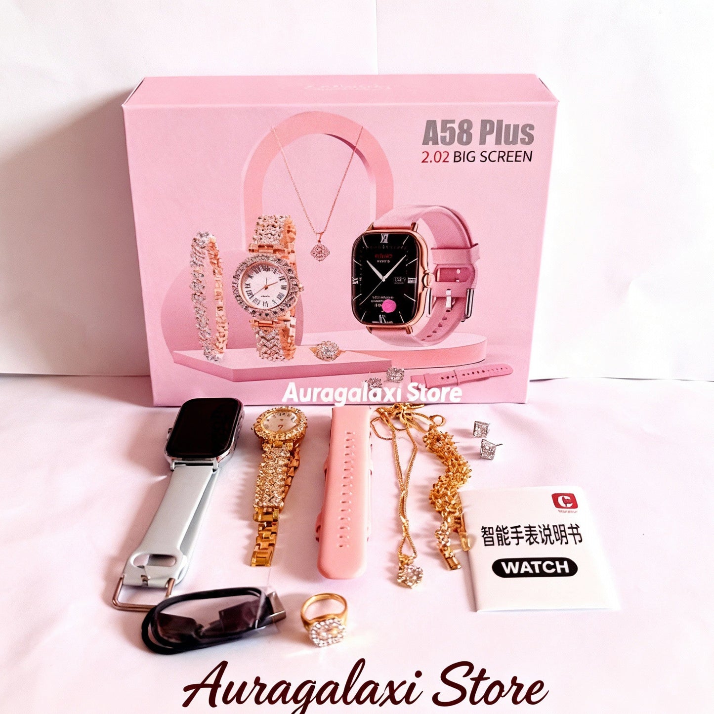 A58 Plus Smart Watch Bracelet – Touch Control Fitness Tracker for Women