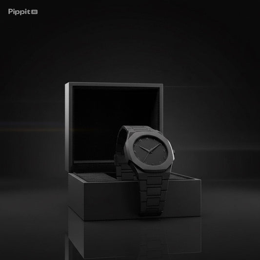 AURA Blackout Watch - Premium, Slim & Stylish Men's Wrist Watch